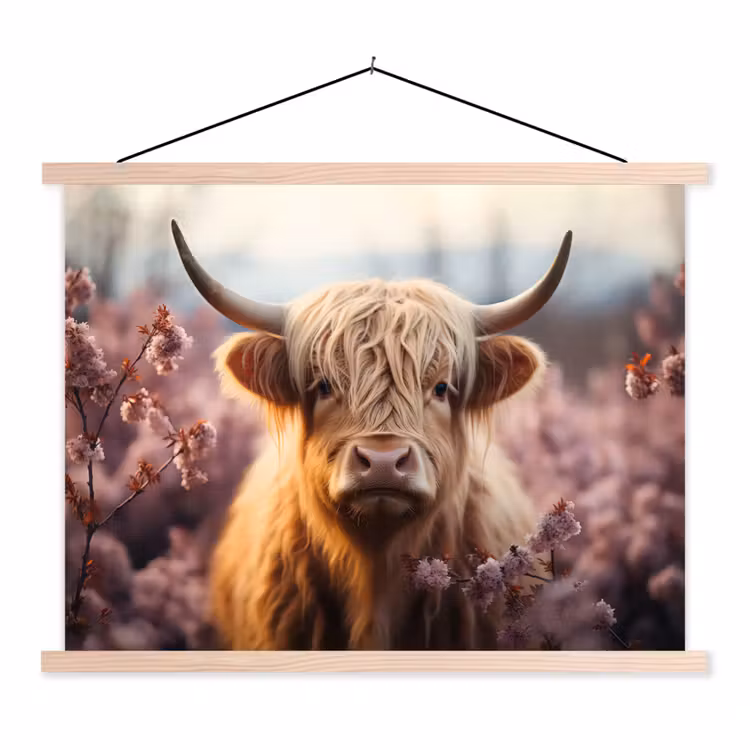 HOOFD textielposter latten blank klein -3d