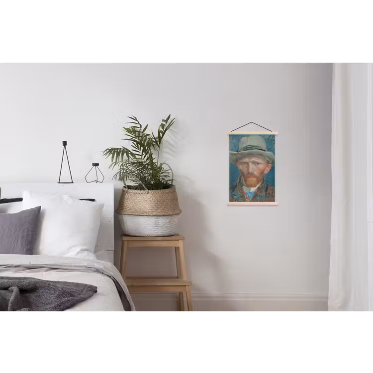7450161241416 textielposter latten blank klein -woonkamer