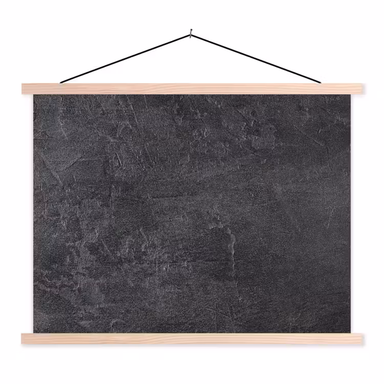 Leisteen - Beton - Natuursteen - Grijs - Industrieel textielposter latten blank klein -3d