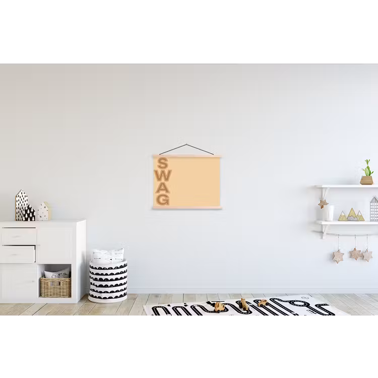 Swag - Bruin - Beige textielposter latten blank klein -kinderkamer