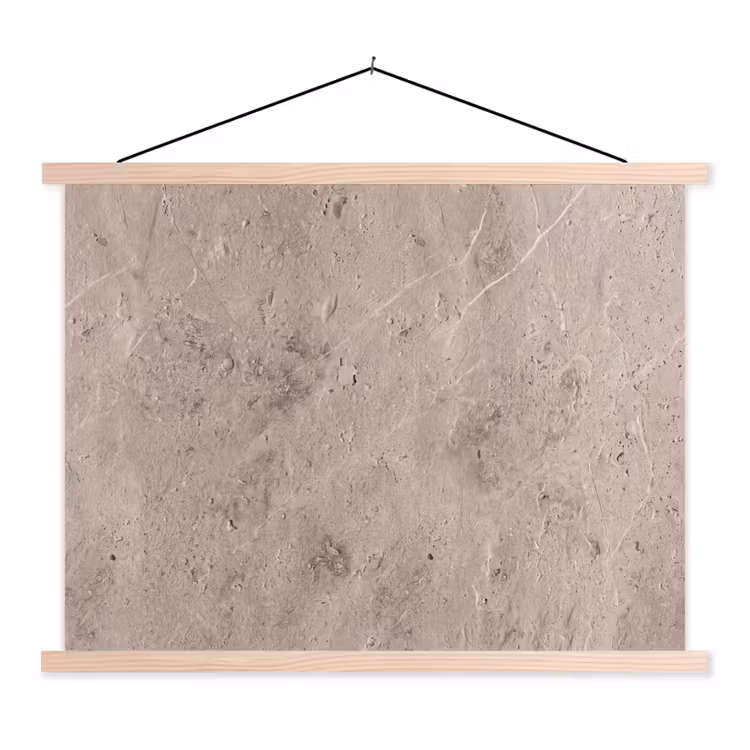 Textuur - Steen - Patroon - Rustiek - Beige textielposter latten blank klein -3d