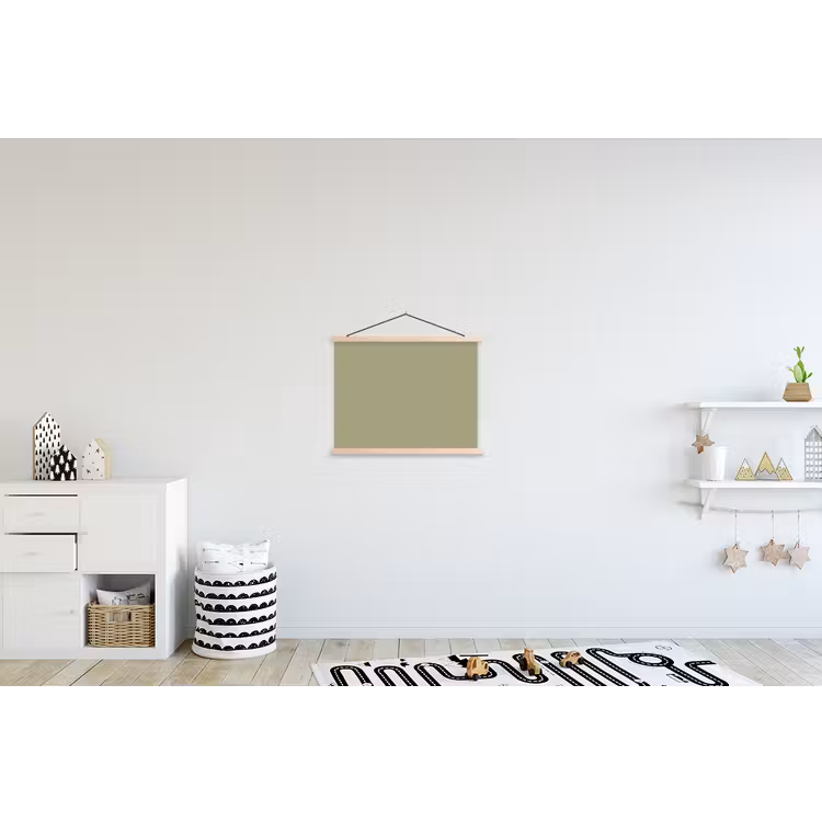 Vintage - Sage - Groen textielposter latten blank klein 122 -kinderkamer