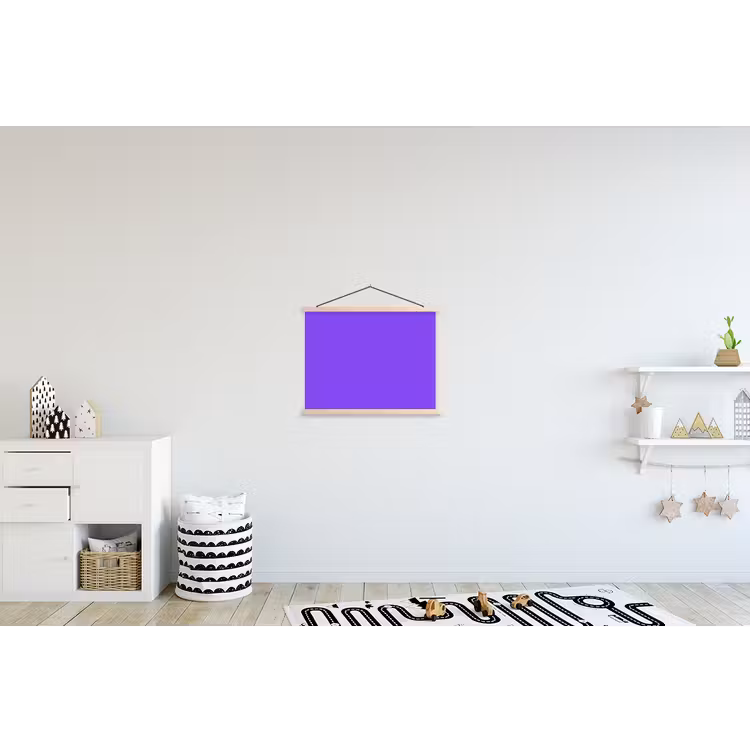 Vivid - Violet - Paars textielposter latten blank klein 122 -kinderkamer