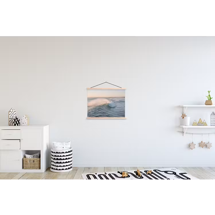 Golf - Zee - Water textielposter latten blank klein -kinderkamer