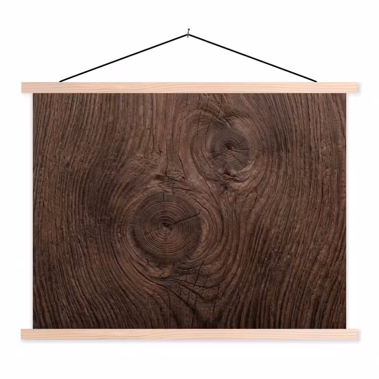 Houtnerf - Textuur - Patroon - Bruin - Rustiek textielposter latten blank klein -3d