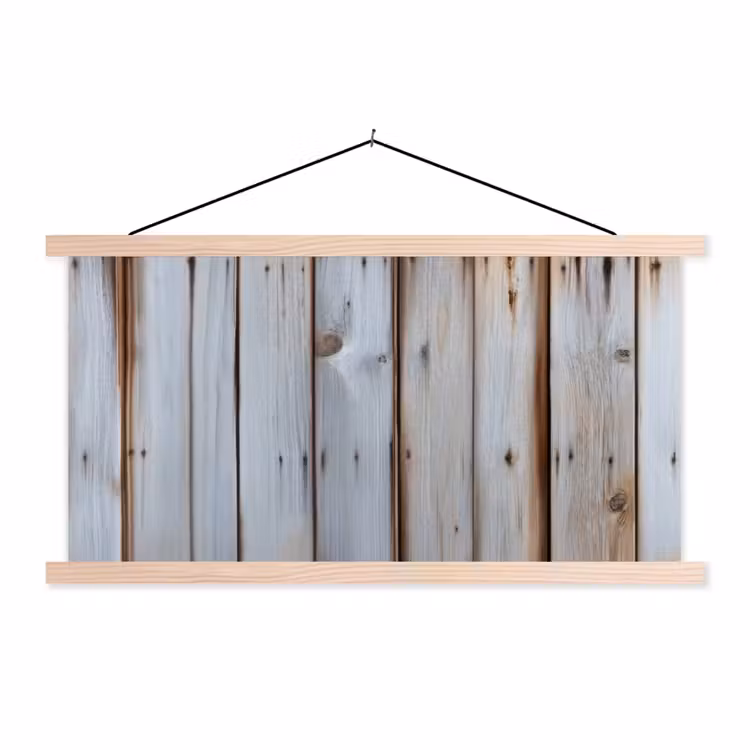 Hout - Planken - Verweerd textielposter latten blank klein -3d