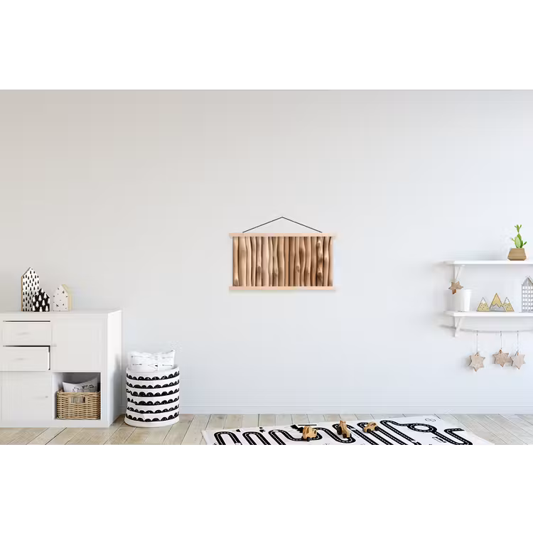 Hout - Stam - Lichtbruin textielposter latten blank klein -kinderkamer