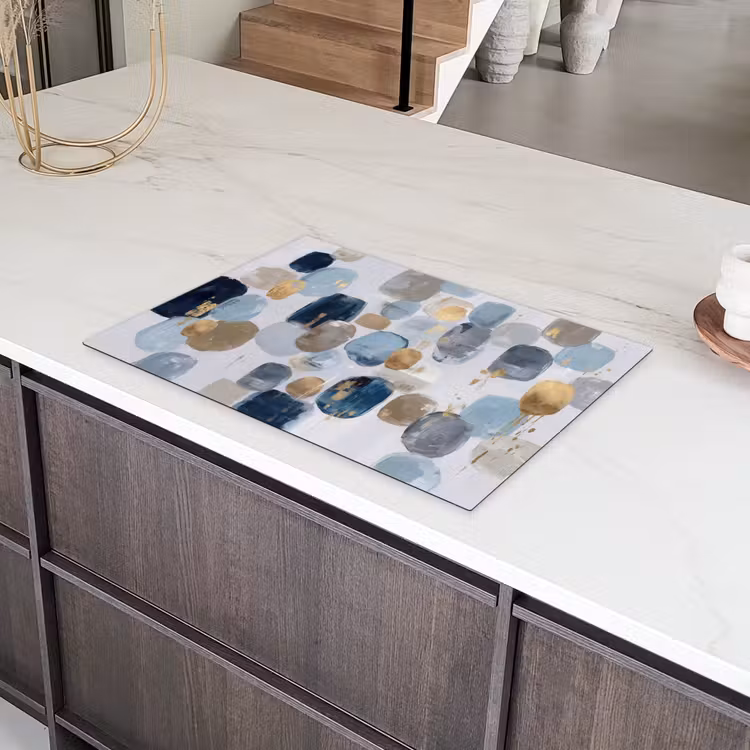 Abstract - Goud - Vormen Inductie beschermer vinyl 3mm klein -sfeer8