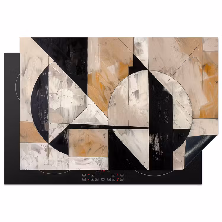 Abstract - Modern - Geometrisch - Pastel Inductie beschermer vinyl 3mm klein -3d
