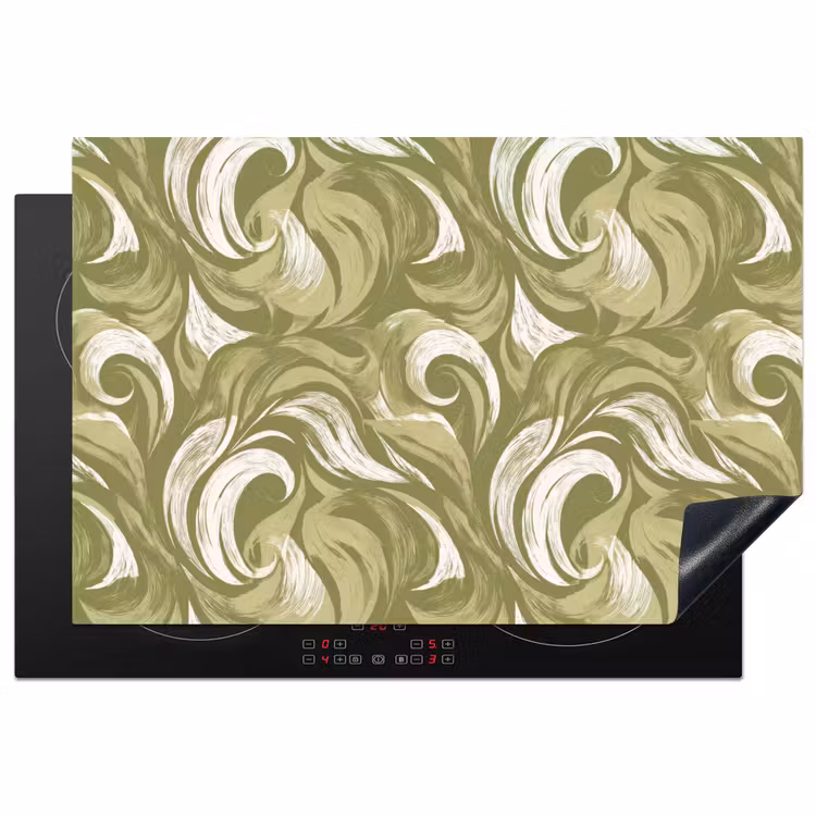 Abstract - Textuur - Groen Inductie beschermer vinyl 3mm klein 276 -3d