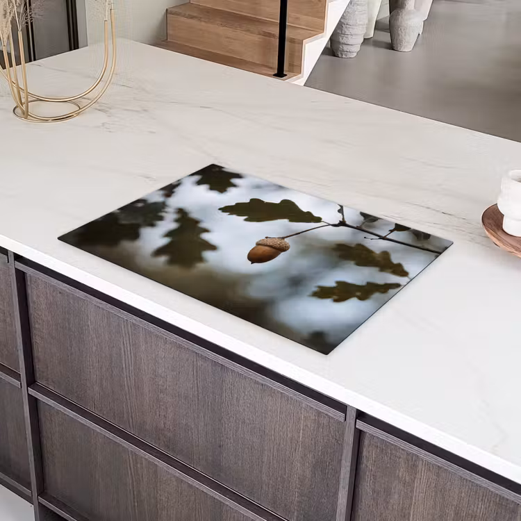 Eikel - Eikenblad - Bos - Herfst - Natuur Inductie beschermer vinyl 3mm klein -sfeer8