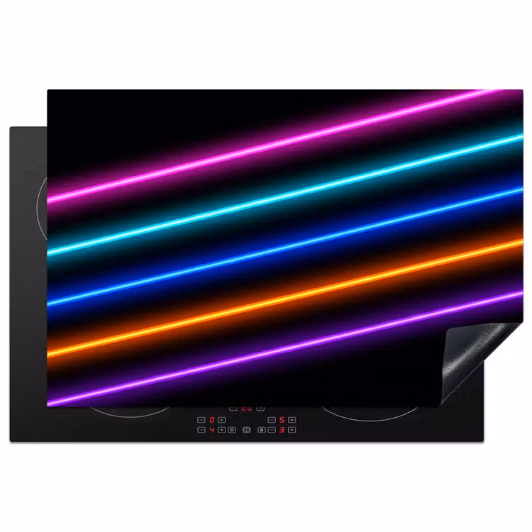 Esthetiek - Retro - Neon Inductie beschermer vinyl 3mm klein -3d