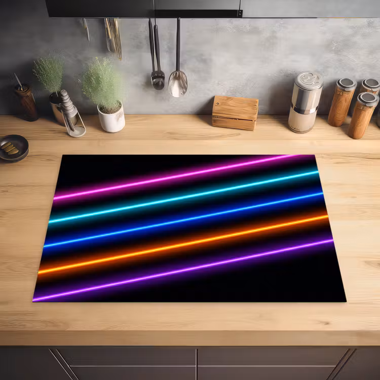 Esthetiek - Retro - Neon Inductie beschermer vinyl 3mm klein -sfeer5