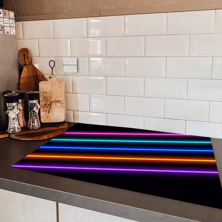 Esthetiek - Retro - Neon Inductie beschermer vinyl 3mm klein -sfeer3