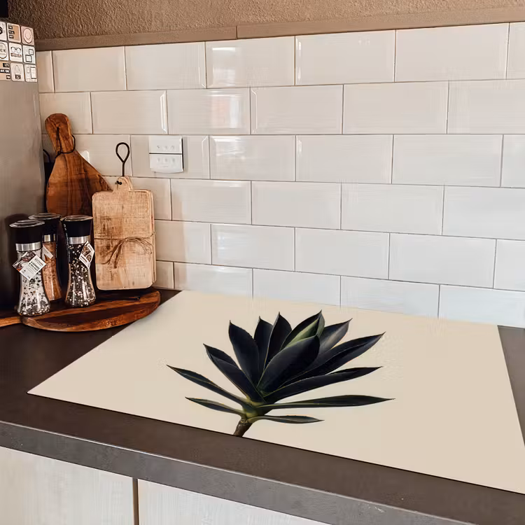 Agaveplant - Symmetrisch - Groen Inductie beschermer vinyl 3mm klein -sfeer3