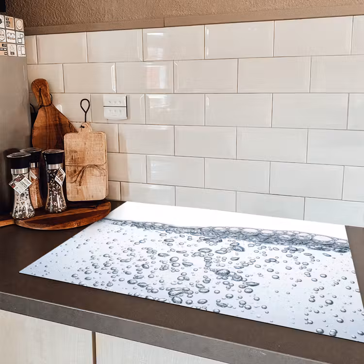Luchtbellen - Water - Dynamisch Inductie beschermer vinyl 3mm klein -sfeer3