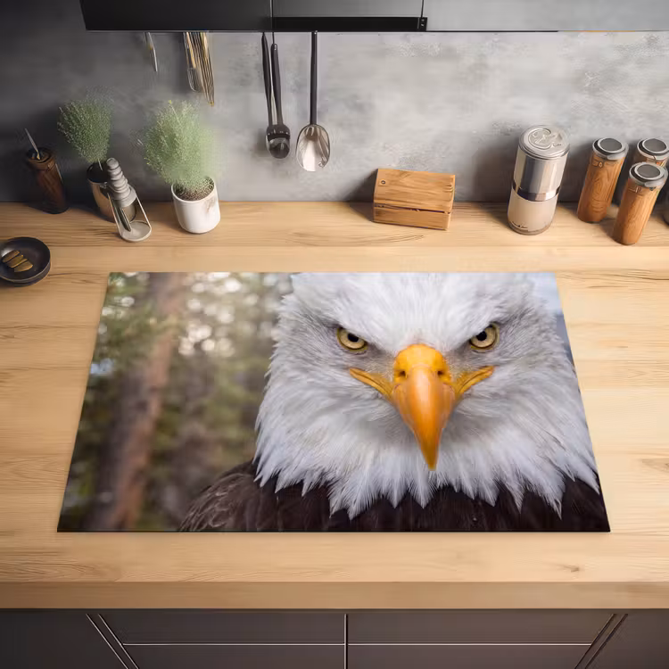 Amerikaans - Zeearend - Portret - Geel Inductie beschermer vinyl 3mm klein -sfeer5