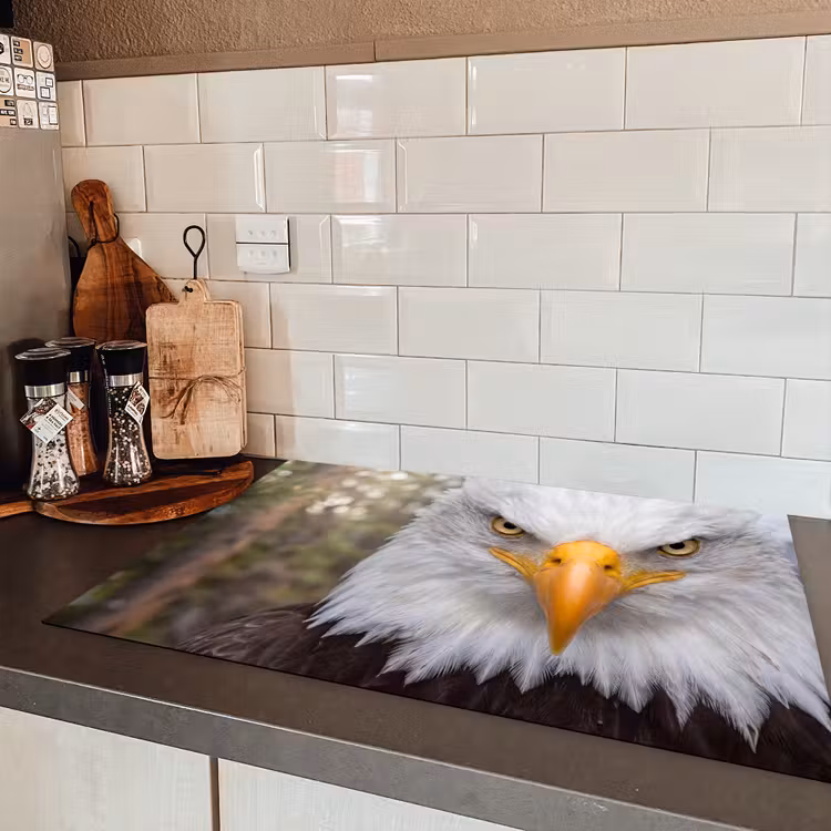 Amerikaans - Zeearend - Portret - Geel Inductie beschermer vinyl 3mm klein -sfeer3