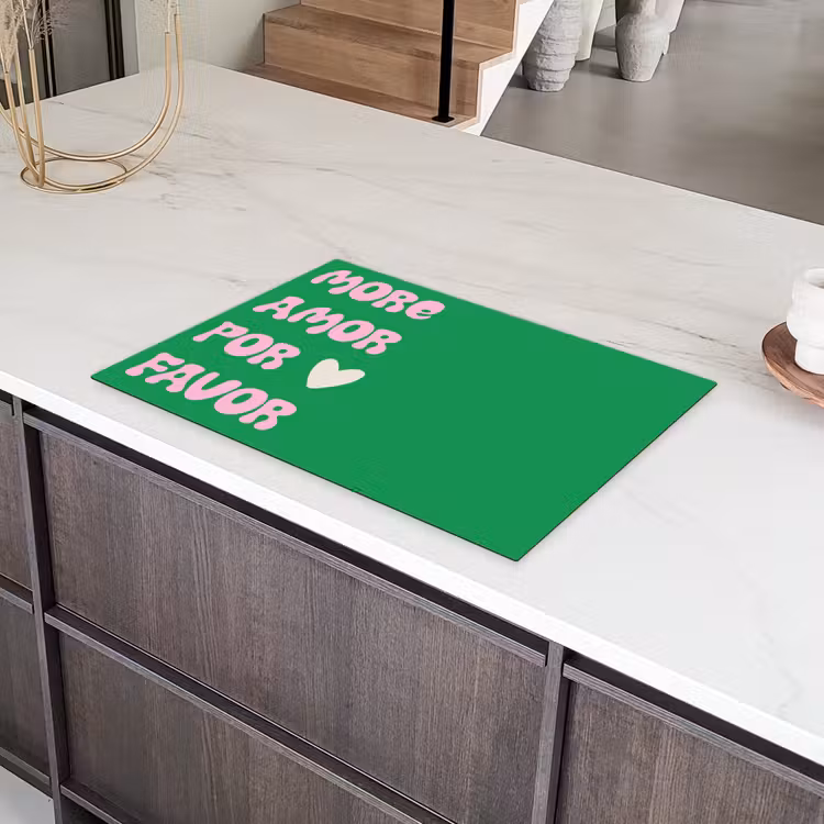 Amor - Valentijn - Groen - Tekst Inductie beschermer vinyl 3mm klein -sfeer8