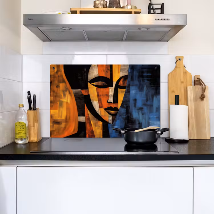 Abstract - Portret - Kleurvakken Inductie beschemer met haakjes klein -sfeer2
