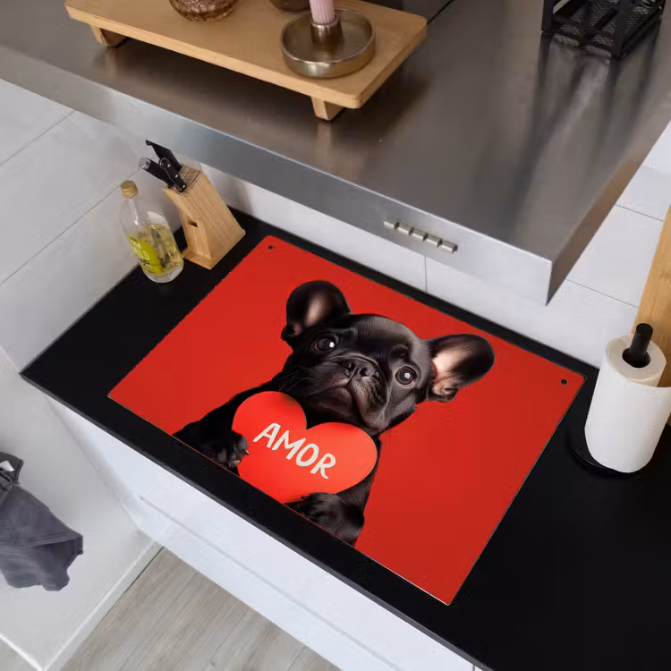 Amor - Hond - Hartje - Rood Inductie beschemer met haakjes klein -sfeer1