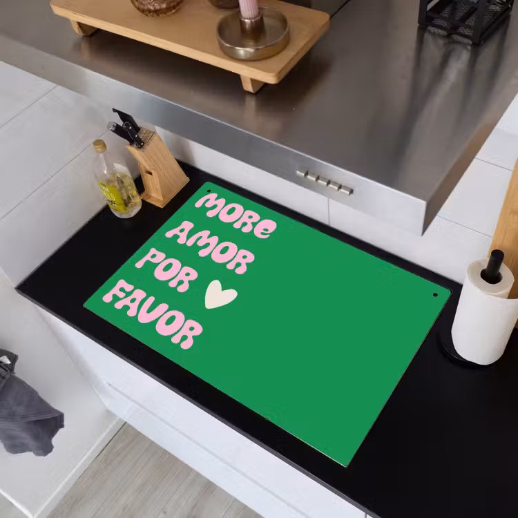 Amor - Valentijn - Groen - Tekst Inductie beschemer met haakjes klein -sfeer1