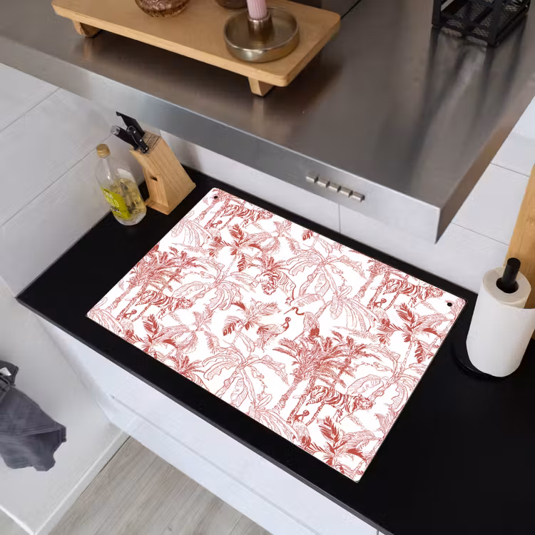 Dieren - Abstract - Rood Inductie beschemer met haakjes klein 777 -sfeer1