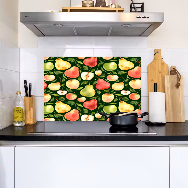 Appels - Peren - Fruit - Groen Inductie beschemer met haakjes klein 777 -sfeer2
