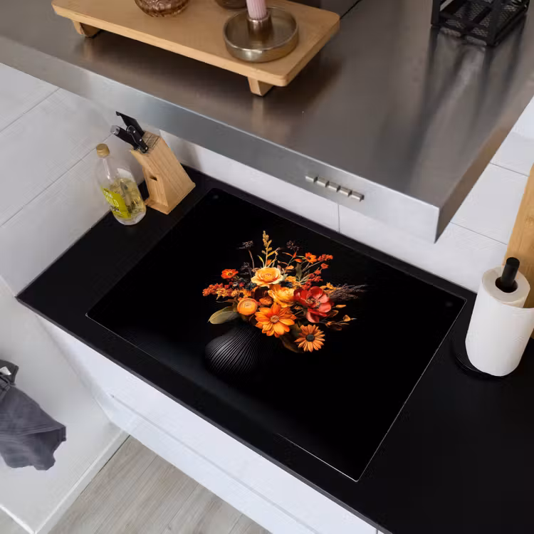 Herfst - Boeket - Oranje Inductie beschemer met haakjes klein -sfeer1