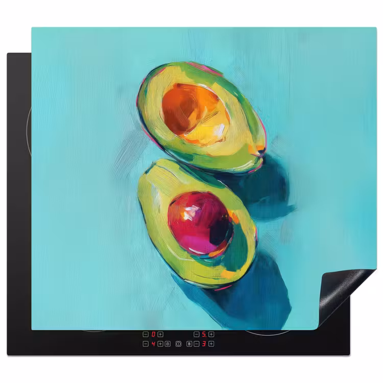 Avocado - Groen - Pit - Schaduw Inductie beschermer vinyl 3mm middel -3d