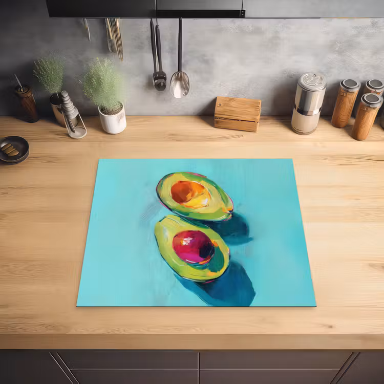 Avocado - Groen - Pit - Schaduw Inductie beschermer vinyl 3mm middel -sfeer5