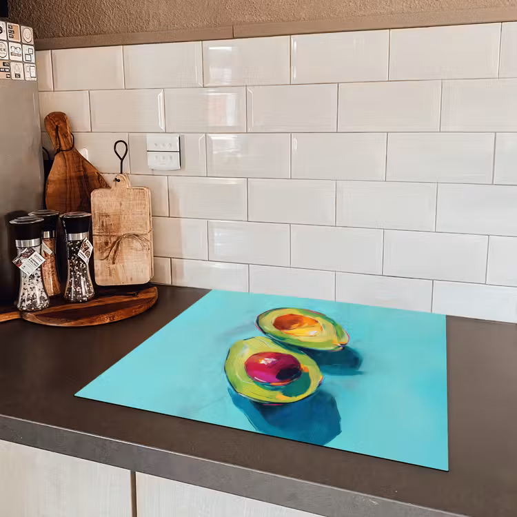 Avocado - Groen - Pit - Schaduw Inductie beschermer vinyl 3mm middel -sfeer3