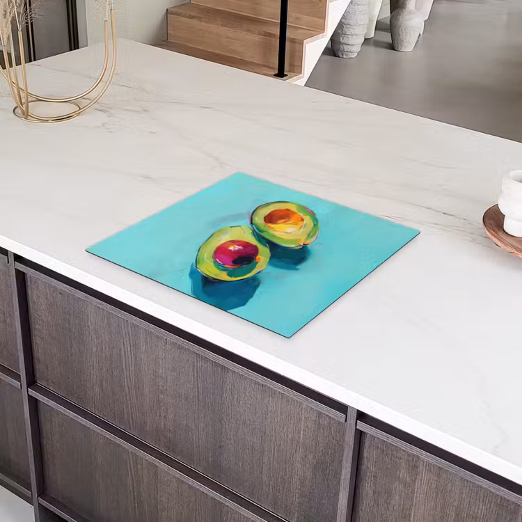 Avocado - Groen - Pit - Schaduw Inductie beschermer vinyl 3mm middel -sfeer8