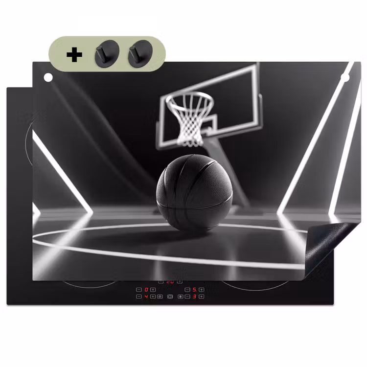 Basketbal - Basketbalveld - Lichtlijnen Inductie beschemer met haakjes klein -3d