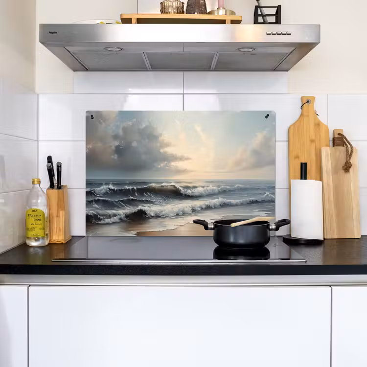 Strand - Zee - Zonsondergang Inductie beschemer met haakjes klein -sfeer2