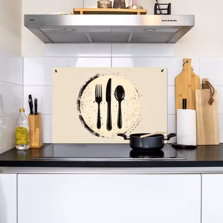 Zwart - Bestek - Rondje Inductie beschemer met haakjes klein -sfeer2