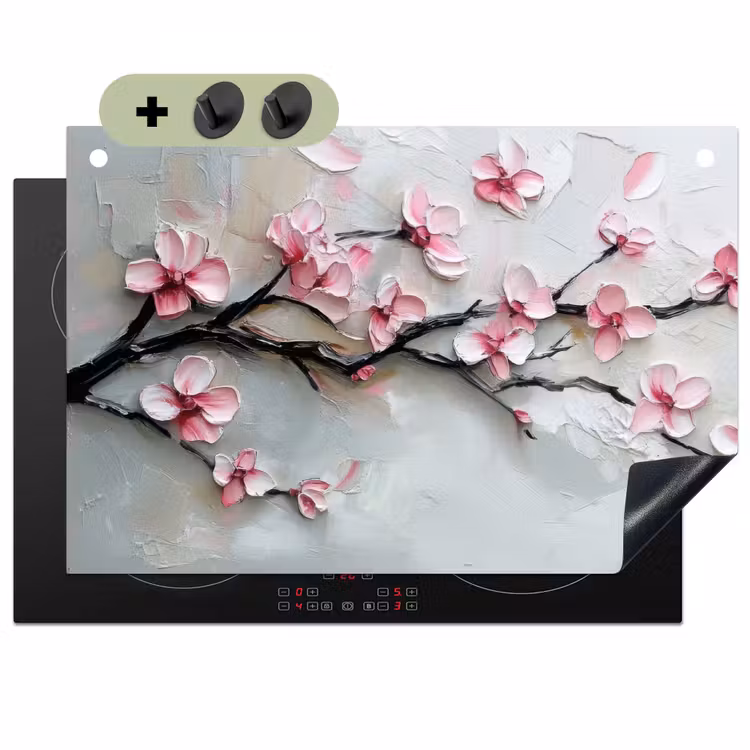 Bloesem - Kunstzinnig - Roze - Sakura Inductie beschemer met haakjes klein -3d