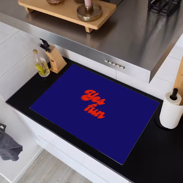 Blauw - Rood - Yes fun - 3D Inductie beschemer met haakjes klein -sfeer1