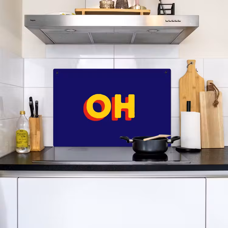 Blauw - Geel - OH - Schaduw Inductie beschemer met haakjes klein -sfeer2