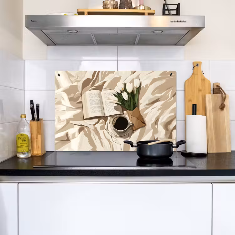 Boek - Illustratie - Tulpen - Koffie Inductie beschemer met haakjes klein -sfeer2