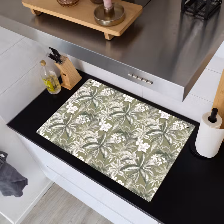 Botanisch - Bloemen - Groen Inductie beschemer met haakjes klein 777 -sfeer1