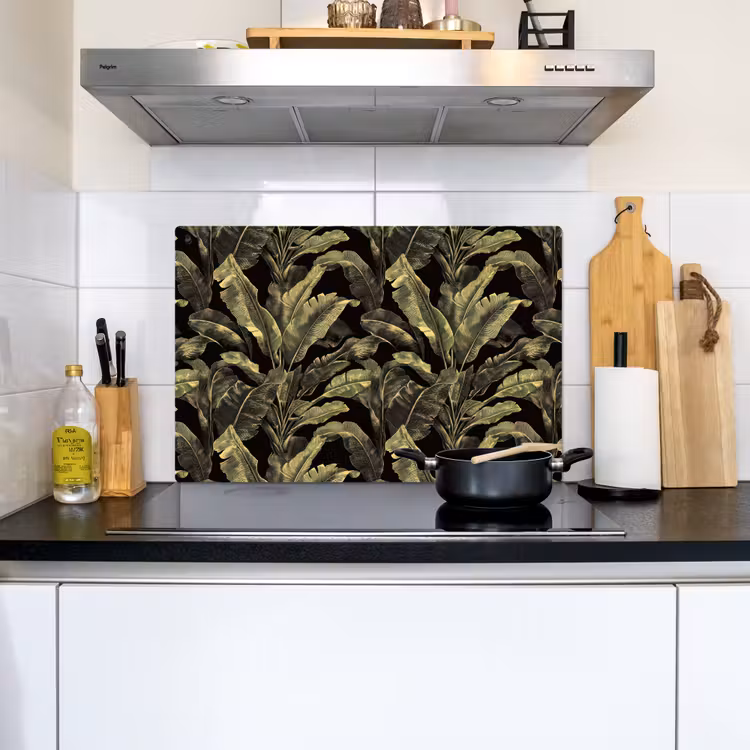 Botanisch - Bladeren - Groen Inductie beschemer met haakjes klein 777 -sfeer2