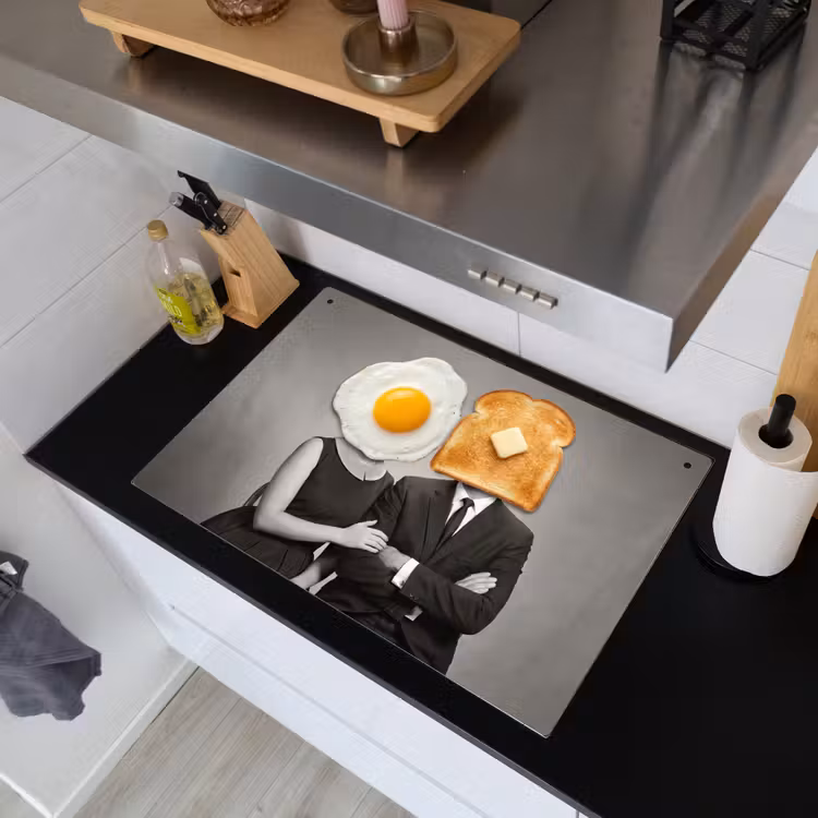 Ontbijt - Koppel - Ei - Brood Inductie beschemer met haakjes klein -sfeer1