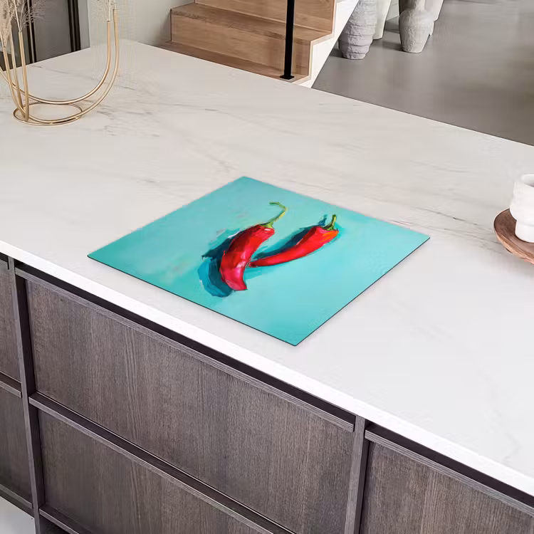 Chilipepers - Geverfd - Rood Inductie beschermer vinyl 3mm middel -sfeer8