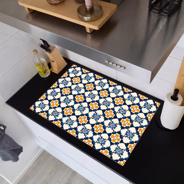 Klassiek - Geometrisch - Blauw Inductie beschemer met haakjes klein 777 -sfeer1