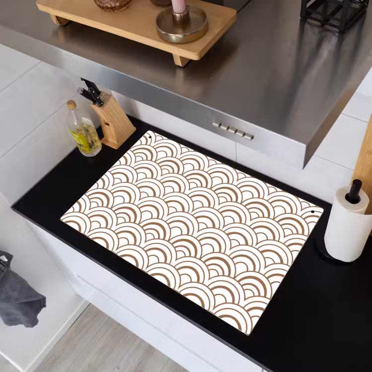 Klassiek - Motief - Terracotta Inductie beschemer met haakjes klein 777 -sfeer1