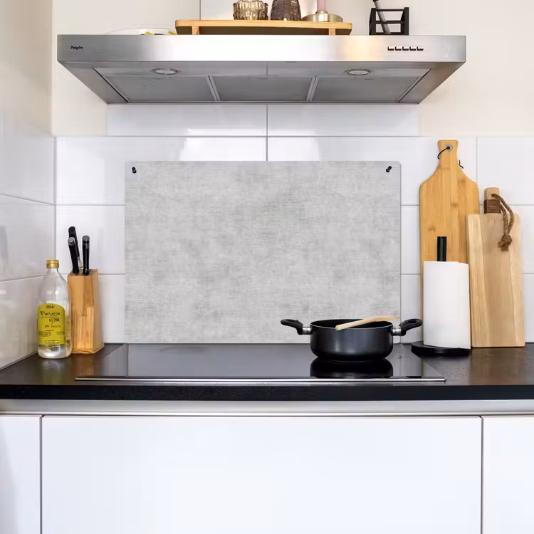 Beton - Grijs - Industrieel - Patroon Inductie beschemer met haakjes klein 777 -sfeer2