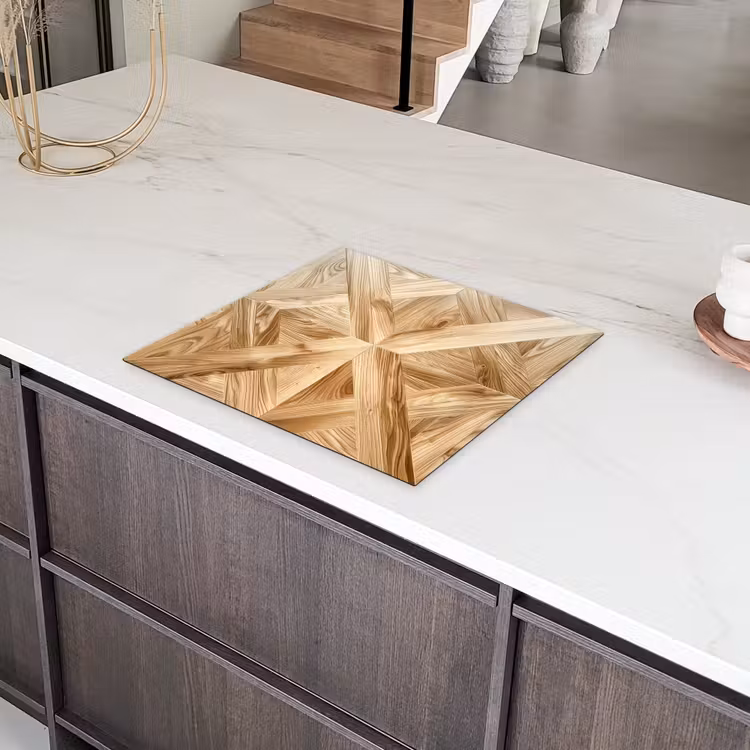 Verschillende Houtnerven in Visgraatpatroon Inductie beschermer vinyl 3mm middel -sfeer8