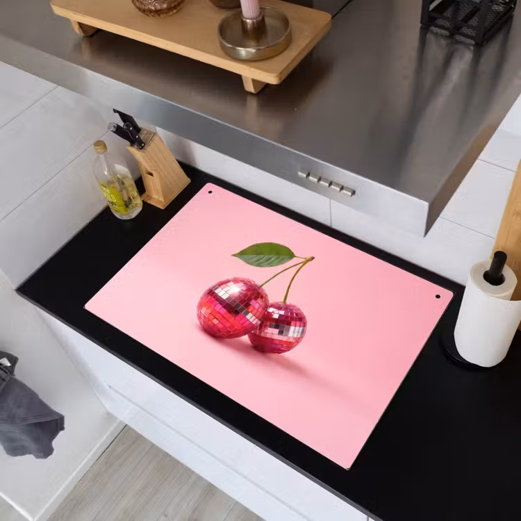 Disco - Kersen - Roze Inductie beschemer met haakjes klein -sfeer1