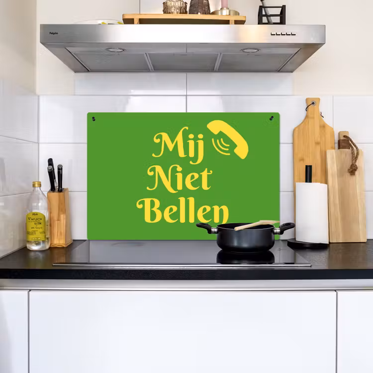 Mij niet bellen - Telefoon - Groen Inductie beschemer met haakjes klein -sfeer2
